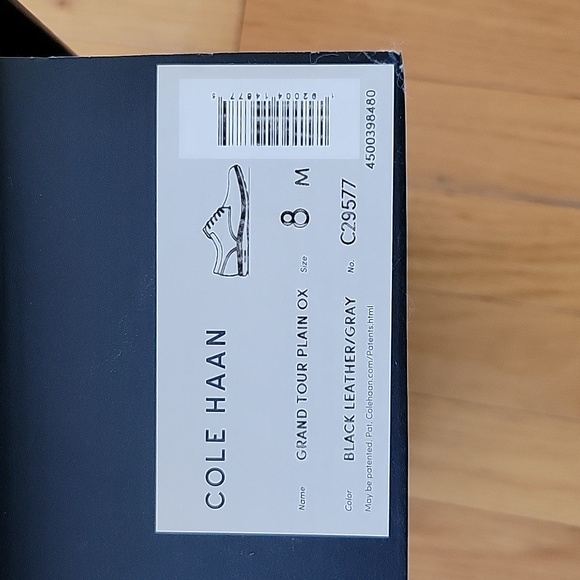 Cole Haan Men's Grand Tour Plain Oxford Black Dress Shoe Size 8 - Picture 9 of 9
